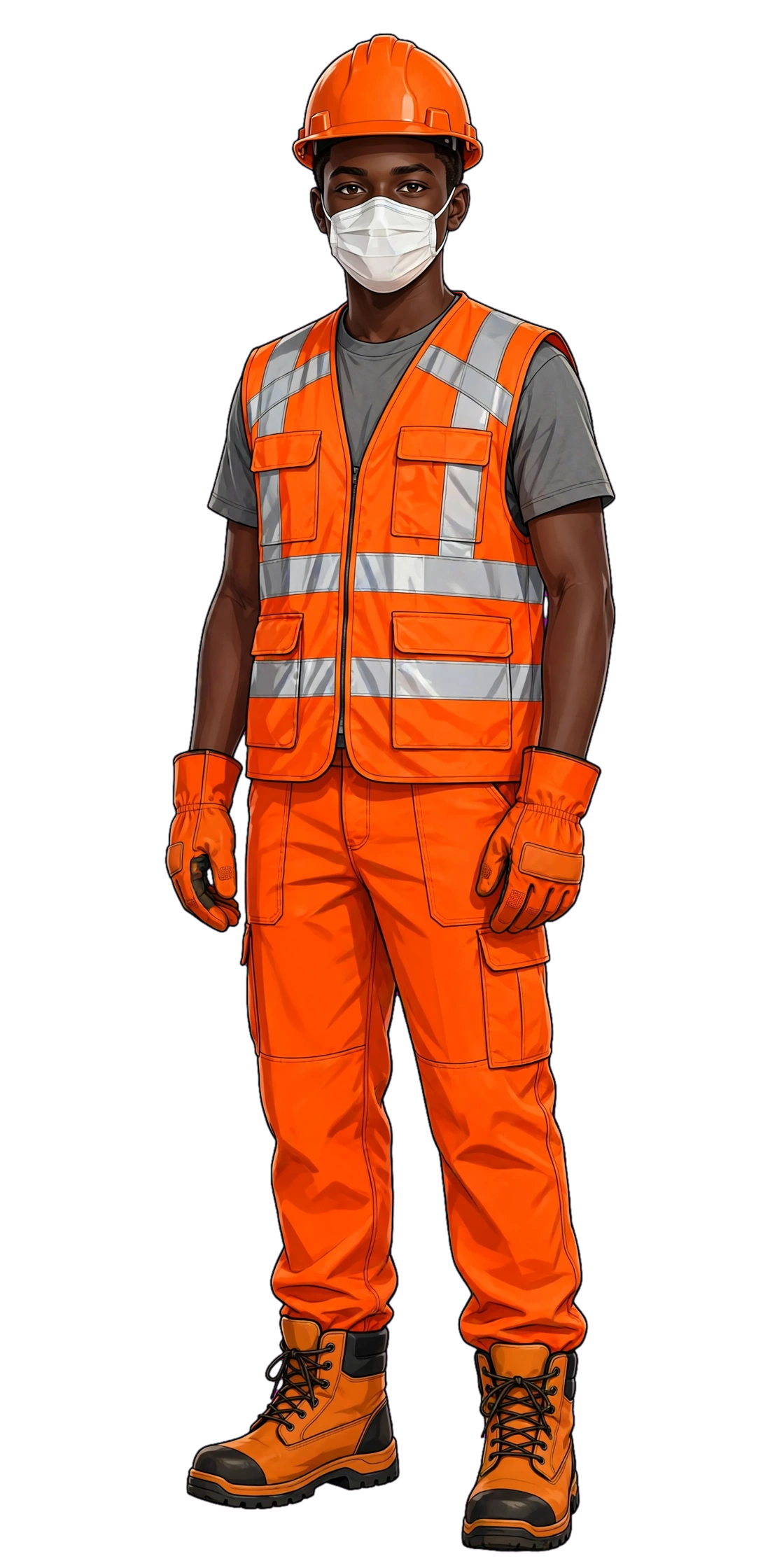Trained youth urban miner at work